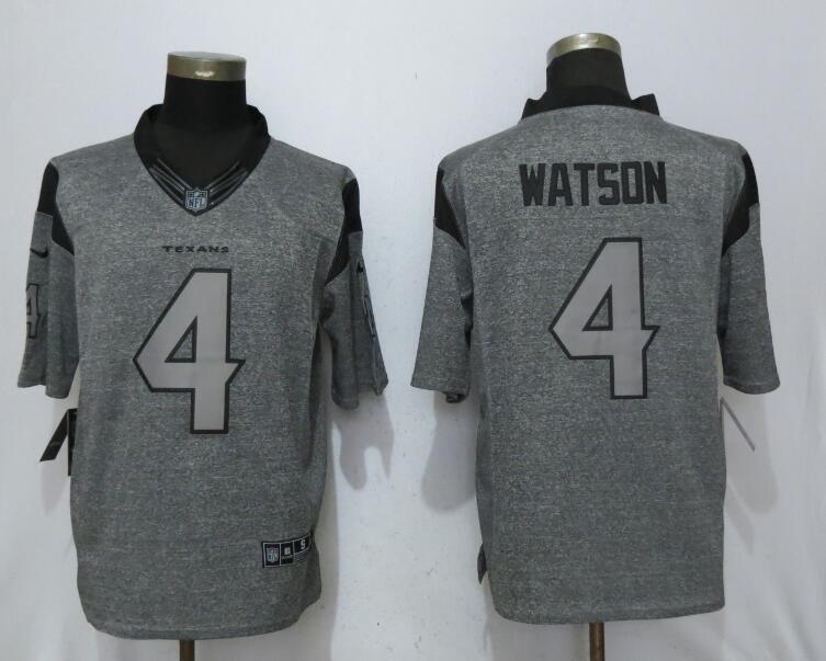 Men Houston Texans #4 Watson Gray New Nike Stitched Gridiron Gray NFL Limited Jersey->san francisco 49ers->NFL Jersey